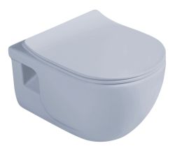 BRILLA WC wiszące, Rimless, 36,5x53cm, jasnoniebieski matowe