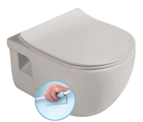 Przejdź do produktu BRILLA WC wiszące, Rimless, 36,5x53cm, latte mat