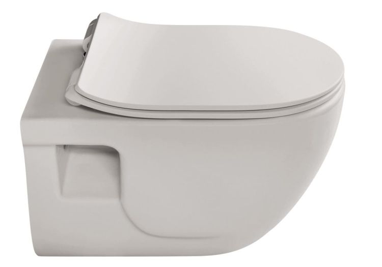BRILLA WC wiszące, Rimless, 36,5x53cm, latte mat