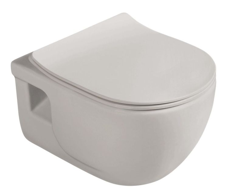 AVVA deska WC slim Soft Close, latte mat