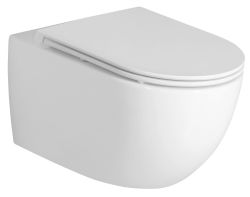 Miska WC bezrantowa, wisząca 36x53 cm z deską WC Fulda Bruckner biała