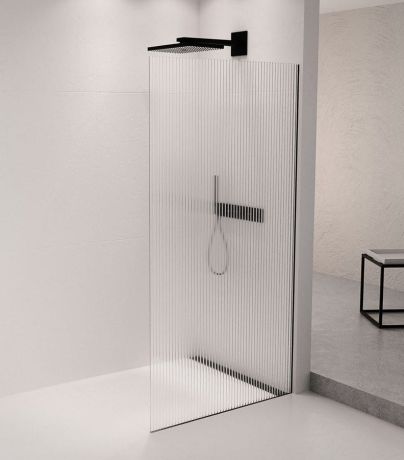 Przejdź do produktu ARCHITEX zestaw do mocowania szkła, ściana-podłoga, 1610x2105mm, czarny mat