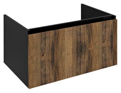 Przejdź do produktu LOREA szafka umywalkowa 80x44x51,2cm, 1x szuflada, dąb collingwood/czarny mat