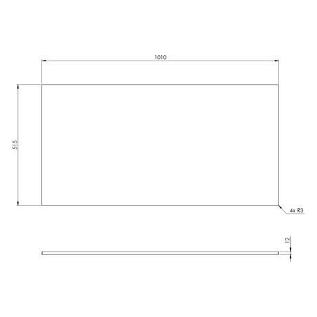 Przejdź do produktu LOREA blat Rockstone 101x1,2x52,5cm, biały mat