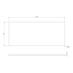 LOREA blat Rockstone 121x1,2x51,5cm, biały mat