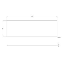 LOREA blat Rockstone 161x1,2x51,5cm, biały mat