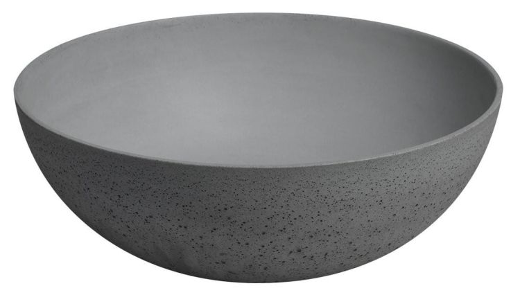 FORMIGO umywalka betonowa nablatowa, średnica 39cm, szary