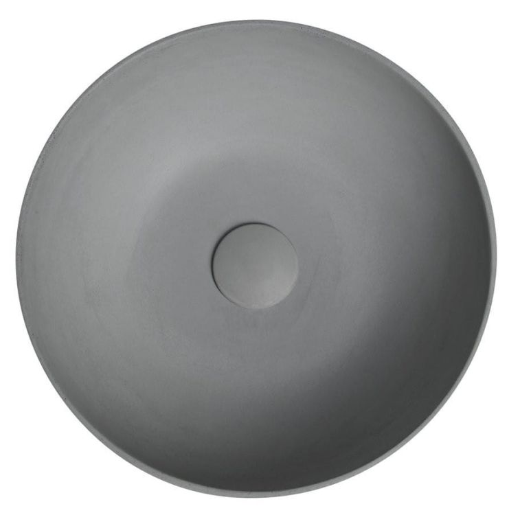 FORMIGO umywalka betonowa nablatowa, średnica 39cm, szary