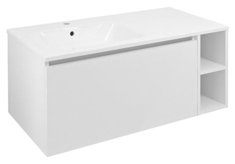 Przejdź do produktu LOREA szafka umywalkowa 100x46x51,5cm (80+20cm), lewa, biały mat
