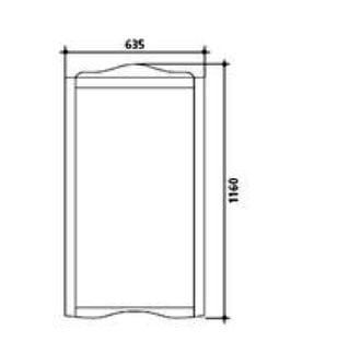 Kerasan lustro wiszące 63x116 cm biały mat Retro 731330