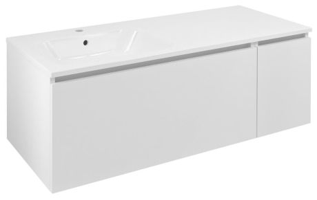 Przejdź do produktu LOREA szafka umywalkowa 120x46x51,5cm (90+30cm), lewa, biały mat