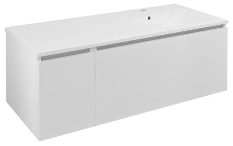 Przejdź do produktu LOREA szafka umywalkowa 120x46x51,5cm (30+90cm), prawa, biały mat