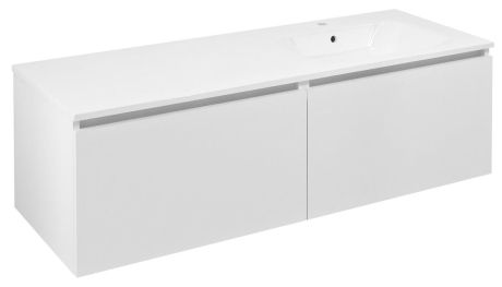 Przejdź do produktu LOREA szafka umywalkowa 140x46x51,5cm (70+70cm), prawa, biały mat