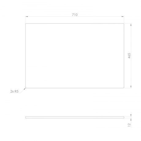 Przejdź do produktu Blat Rockstone 71x1,2x47cm, biały mat