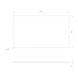 Blat Rockstone 81x1,2x46,5cm, biały mat