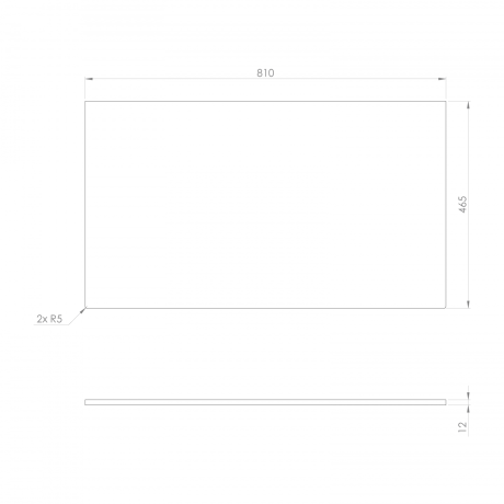 Przejdź do produktu Blat Rockstone 81x1,2x47cm, biały mat