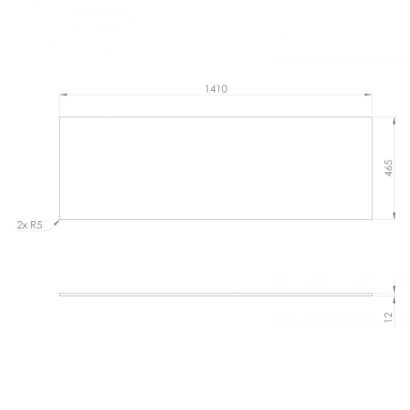 Przejdź do produktu CIRASA Blat Rockstone 141,1x1,2x47cm, biały mat
