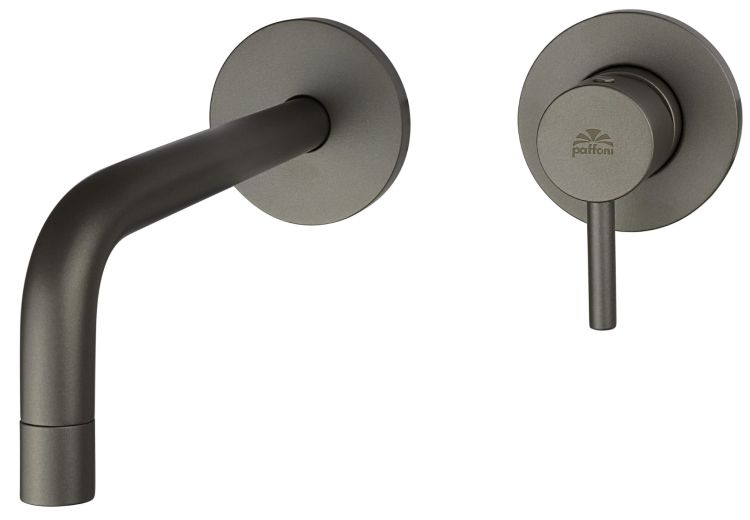 Bateria umywalkowa podtynkowa z wylewką 24,8 cm Paffoni Light LIG007MG grafit