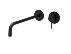 Bateria umywalkowa podtynkowa z wylewką 24,8 cm Paffoni Light LIG007NO czarny mat