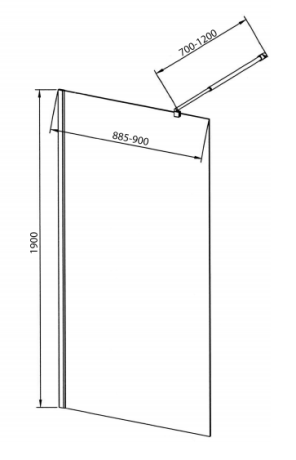 Przejdź do produktu Kabina prysznicowa 90 cm typu walk-in Aqualine WI090 chrom