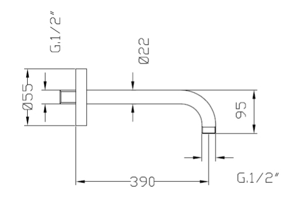 ramię deszczownicy okrągłe rysunek techniczny