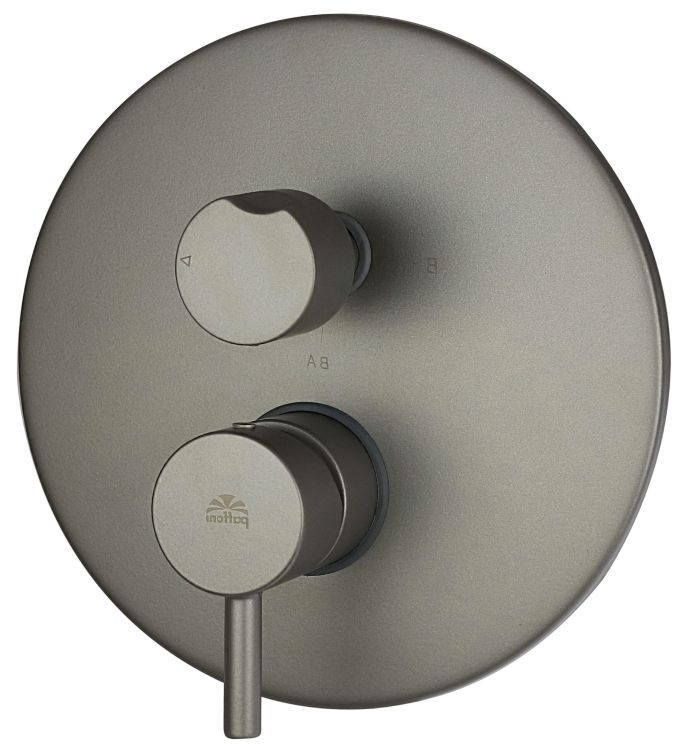 Bateria prysznicowa podtynkowa z przełącznikiem Paffoni Light LIG018MG grafit