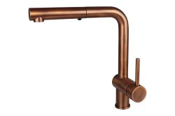 Bateria zlewozmywakowa 29 cm z obrotową wylewką Paffoni Light LIG285RMSP miedź szczotkowana