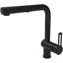 Bateria zlewozmywakowa 29 cm z obrotową wylewką Paffoni Light LIG285NO czarny mat