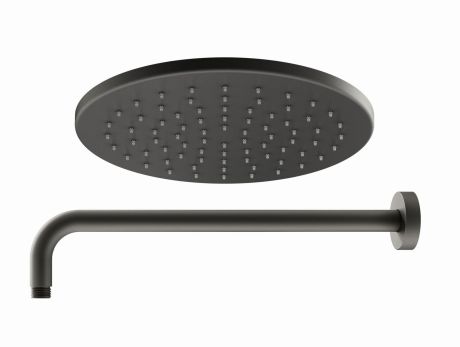 Przejdź do produktu Deszczownica natryskowa okrągła 22,5 cm z ramieniem grafit Paffoni ZSOF074MG+ZSOF034MG