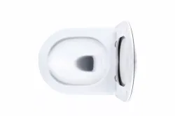Miska WC bezkołnierzowa, wisząca 36x49 cm z deską wolnoopadającą Trend Caneo TR2196D biały