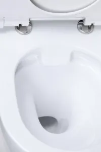 Miska WC bezkołnierzowa, wisząca 36x49 cm z deską wolnoopadającą Trend Caneo TR2196D biały