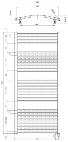 Przejdź do produktu ORBIT-E grzejnik elektryczny, obły, 600x1320 mm, 600 W, biały