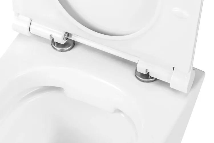 Miska WC bezkołnierzowa wisząca 48x36 cm z deską WC wolnoopadającą Uptrend Amaro TR2217 biały