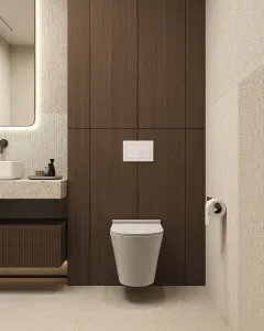 Miska WC bezkołnierzowa wisząca 48x36 cm z deską WC wolnoopadającą Uptrend Amaro TR2217 biały