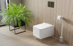 Miska WC bezkołnierzowa 36x57 cm Uptrend Accord z deską WC TR2122D biały połysk
