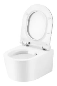 Miska WC bezkołnierzowa wisząca 37x49 cm Trend Corona z deską WC TR2197 biała