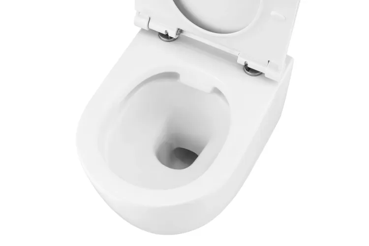 Miska WC bezkołnierzowa wisząca 37x49 cm Trend Corona z deską WC TR2197 biała