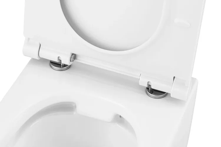 Miska WC bezkołnierzowa wisząca 37x49 cm Trend Corona z deską WC TR2197 biała