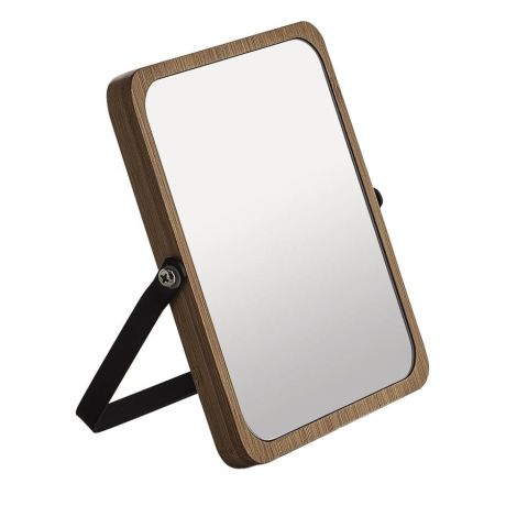 Przejdź do produktu MIDORI lusterko kosmetyczne stojące, 162x185mm, dwustronne, czarny/bambus