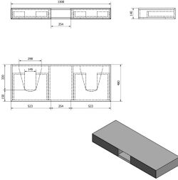 szuflada pod umywalkę 130 cm dąb.JPG