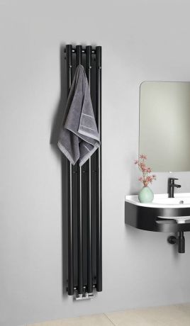 Przejdź do produktu PILON grzejnik łazienkowy 270x1800mm, 4 wieszaki, czarny mat