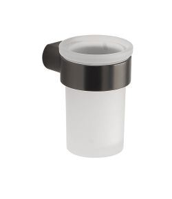 PIRENEI kubek, szkło mleczne, gun metal
