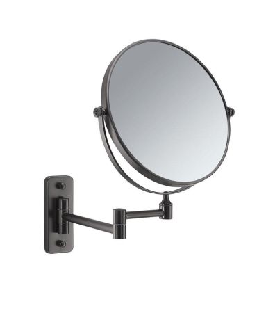 Przejdź do produktu GAIA wiszące lusterko kosmetyczne, średnica 180mm, dwustronne, gun metal