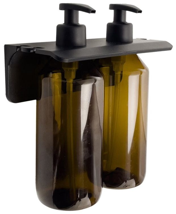 GROUPER podwójny wiszący dozownik mydła, 2x500ml, brąz