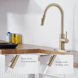 Bateria zlewozmywakowa 43 cm z obrotową wylewką AquaPro KU01ZM złoty mat