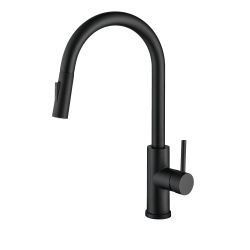 Bateria zlewozmywakowa 43 cm z obrotową wylewką AquaPro KU01CZM czarny mat