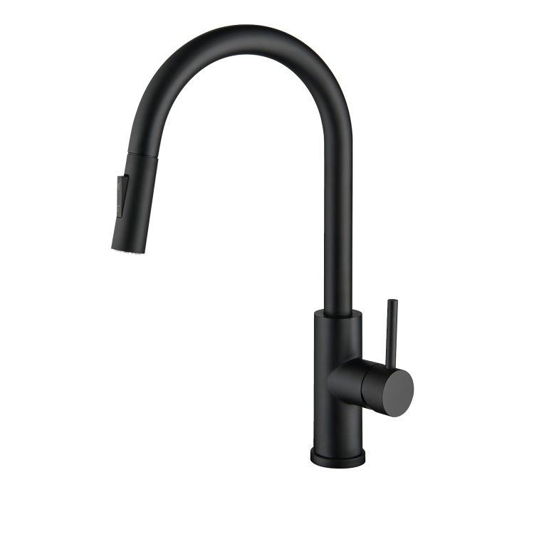 Bateria zlewozmywakowa 43 cm z obrotową wylewką AquaPro KU01CZM czarny mat