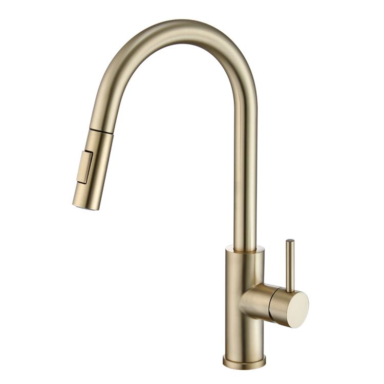 Bateria zlewozmywakowa 43 cm z obrotową wylewką AquaPro KU01ZM złoty mat
