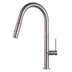 Bateria zlewozmywakowa 45 cm z obrotową wylewką AquaPro KU03STS stal szczotkowana