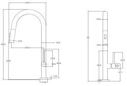 Bateria zlewozmywakowa 45 cm z obrotową wylewką AquaPro KU03STS stal szczotkowana